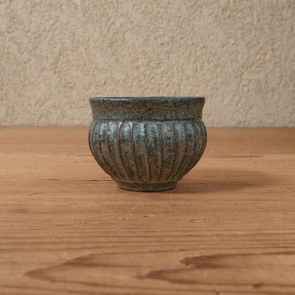 [ 出口 結莉 ] 陶胎漆器 ぐい呑み-青