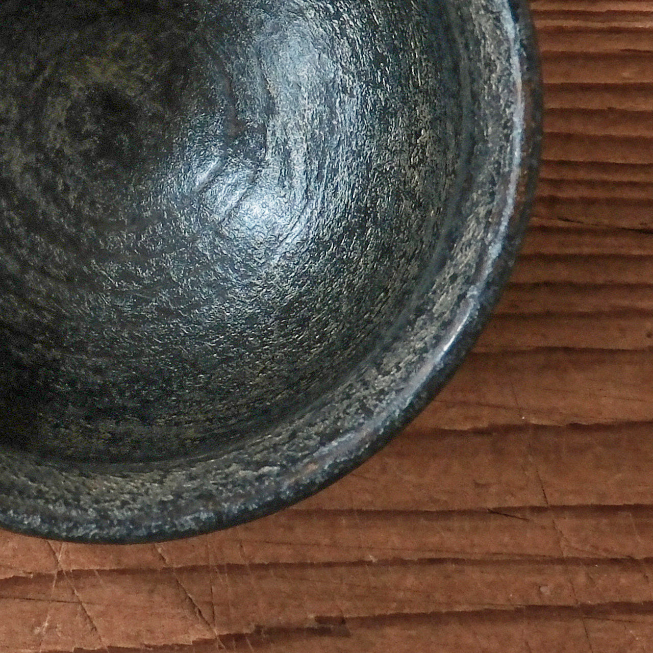 [ 出口 結莉 ] 陶胎漆器 ぐい呑み-青02